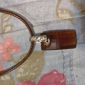 Swarovski Faceted Brown Pendant